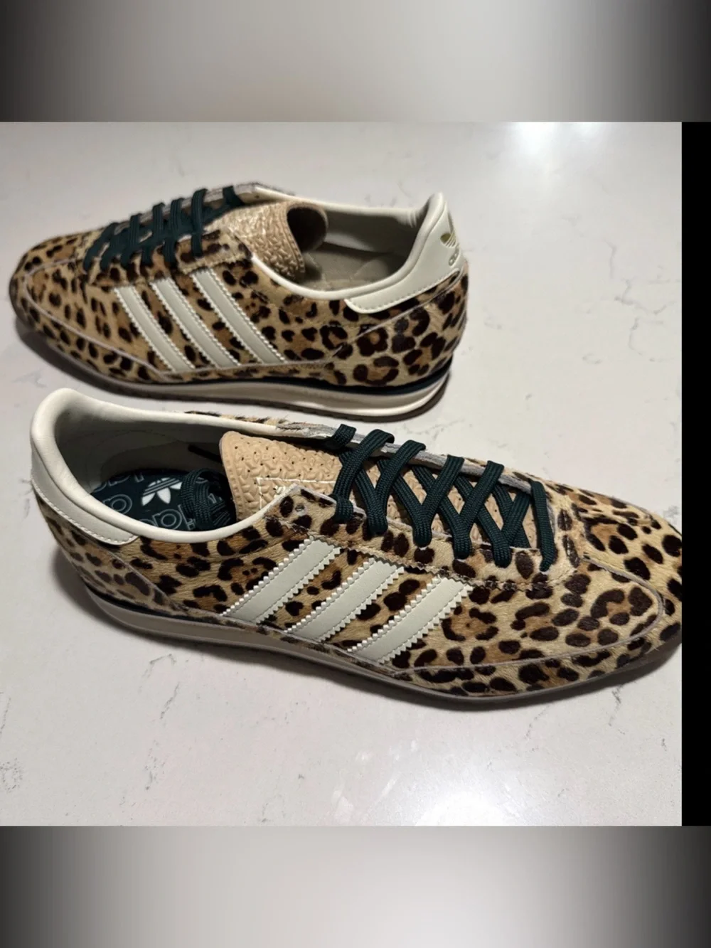 Adidas Originals SL 72 OG Leopard Print Magic Beige - Size US 9.5W / 8.5M